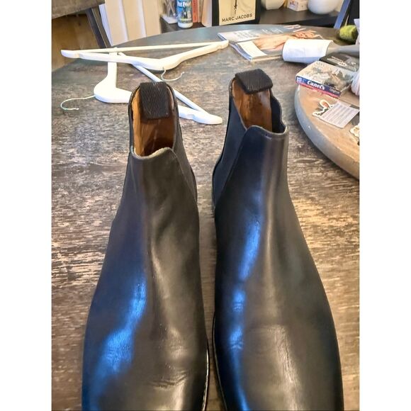 Marks & Spencer Black Leather Chelsea Boots sz  9.5 US EUC main image 5